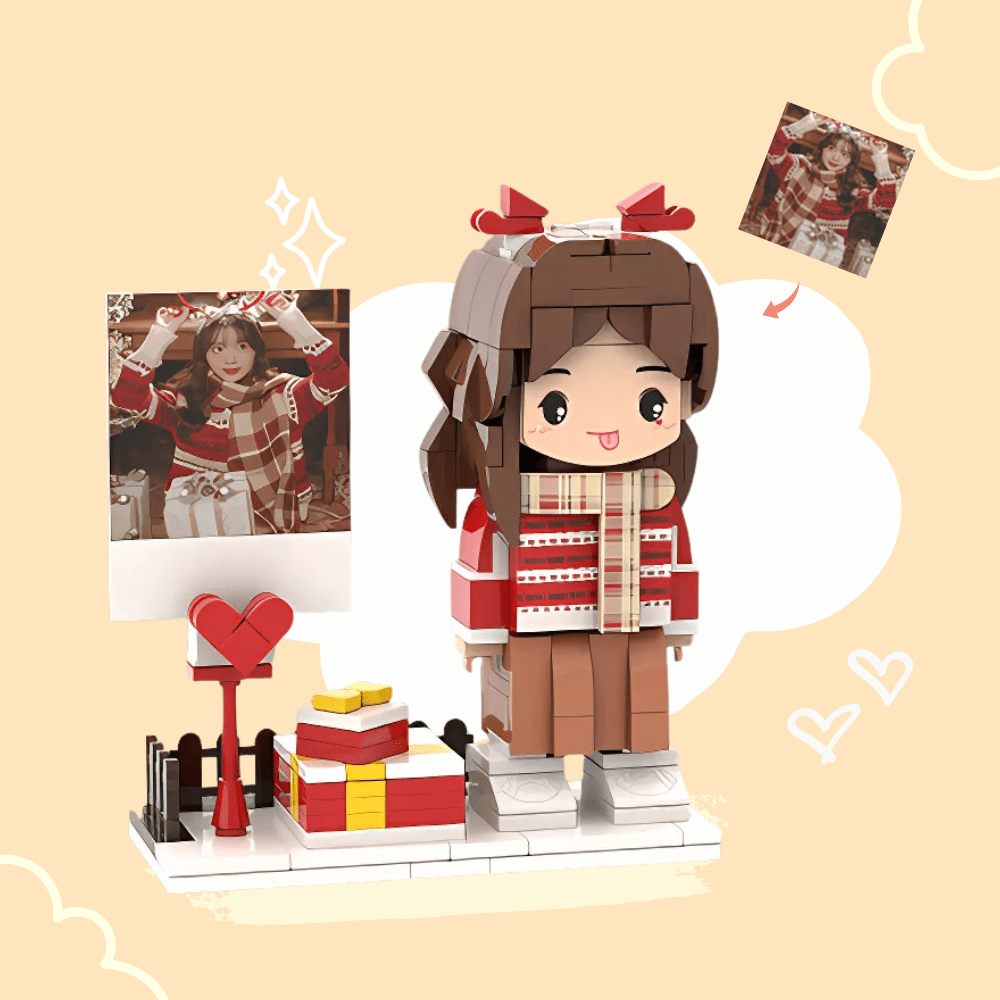 Figurine en Brique Miniature Personnalisée | Créez un Portrait Unique avec Photo Polaroïd - Cadeau Créatif & Intemporel Jouet 3D - KAWAII FAVIE