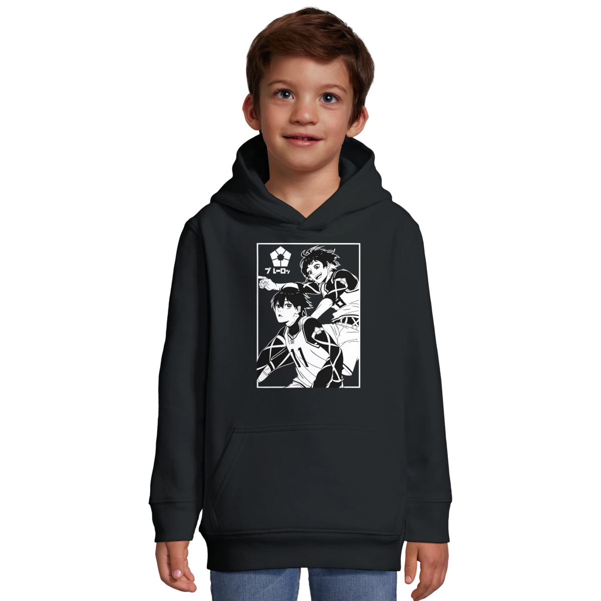 Hoodie Blue Lock Équipe Bachira&Isagi Graphisme - Sweat Capuche Unisexe Enfant Sweat-shirt- KAWAII FAVIE