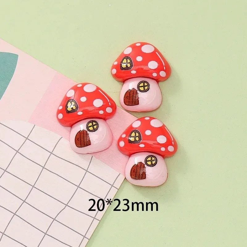 Kit Créatif 10 accessoires en Résine | Fille, Lapin, Souris, Champignon - Dos Plat pour Scrapbooking & Bijoux DIY KAWAHIP Charms - KAWAII FAVIE
