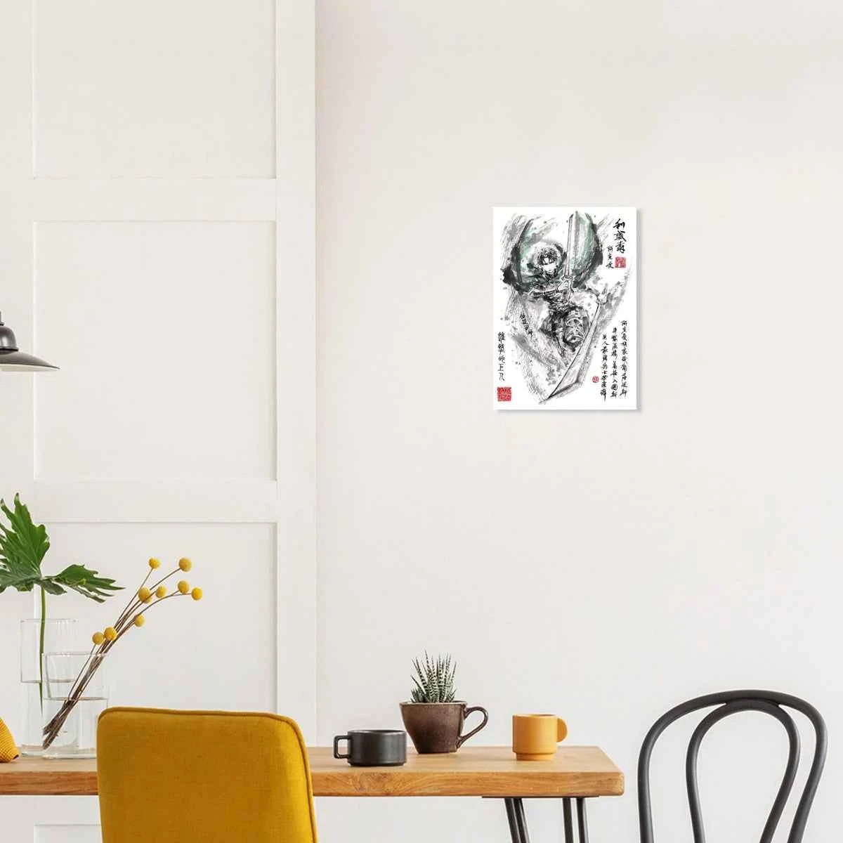 Levi Ackerman Sumi-e Poster 2- L’Attaque des Titans-Papier Mat
