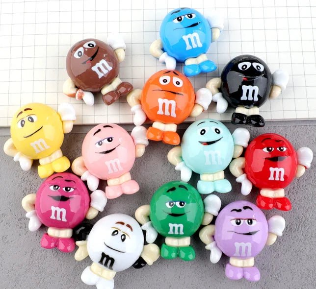 Lot de 20 Cabochons Résine Funny M Beans Kawaii | Accessoires DIY, Scrapbooking, Décoration Téléphone Charms - KAWAII FAVIE