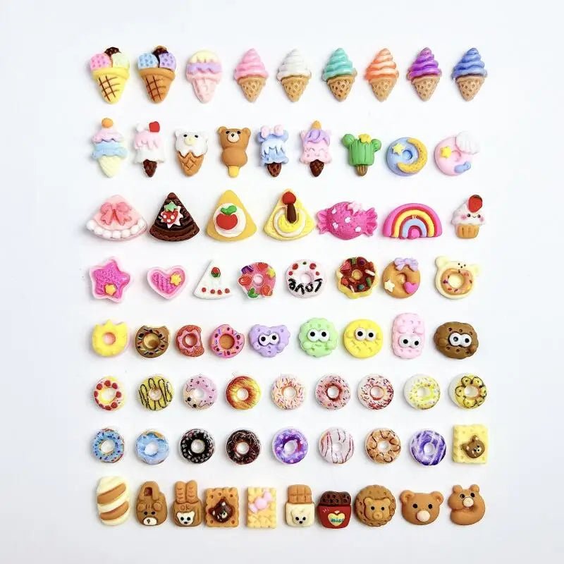 Lot de 20/50/100/200 Charms pour Ongles et Bijoux Desserts en Résine | Série Gourmande Mignonne - DIY KAWAHIP Charms - KAWAII FAVIE