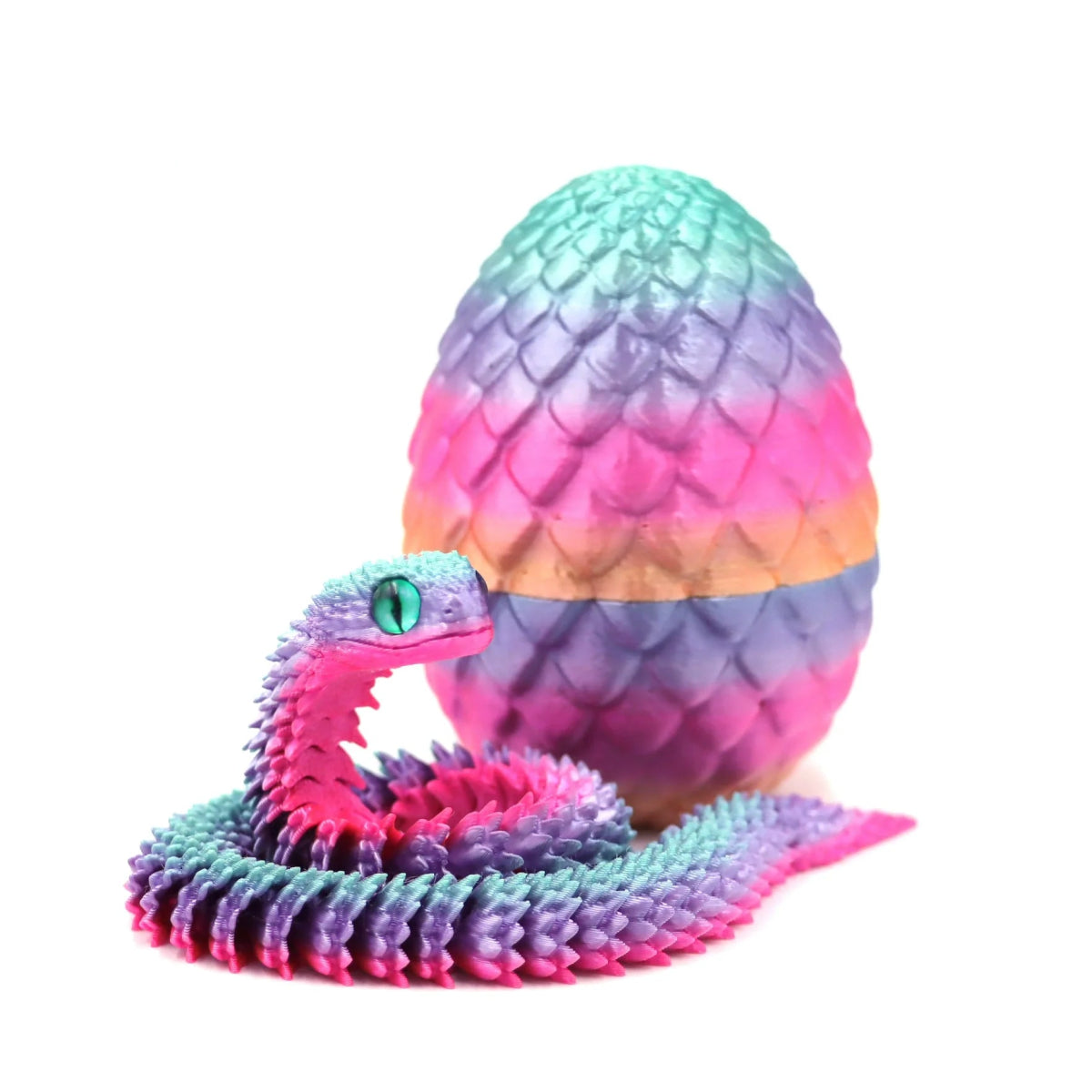 Lot de 4 Œufs Surprise Serpent 3D | Décoration Articulée Colorée - Cadeau d'Anniversaire Créatif Jouet 3D - KAWAII FAVIE