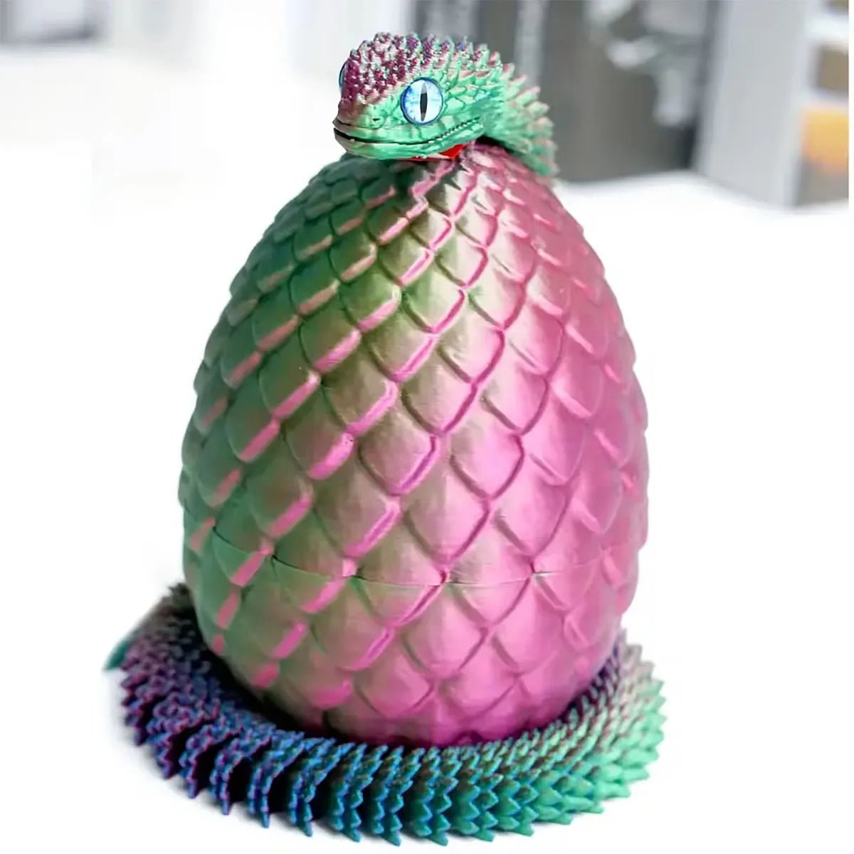 Lot de 4 Œufs Surprise Serpent 3D | Décoration Articulée Colorée - Cadeau d'Anniversaire Créatif Jouet 3D - KAWAII FAVIE