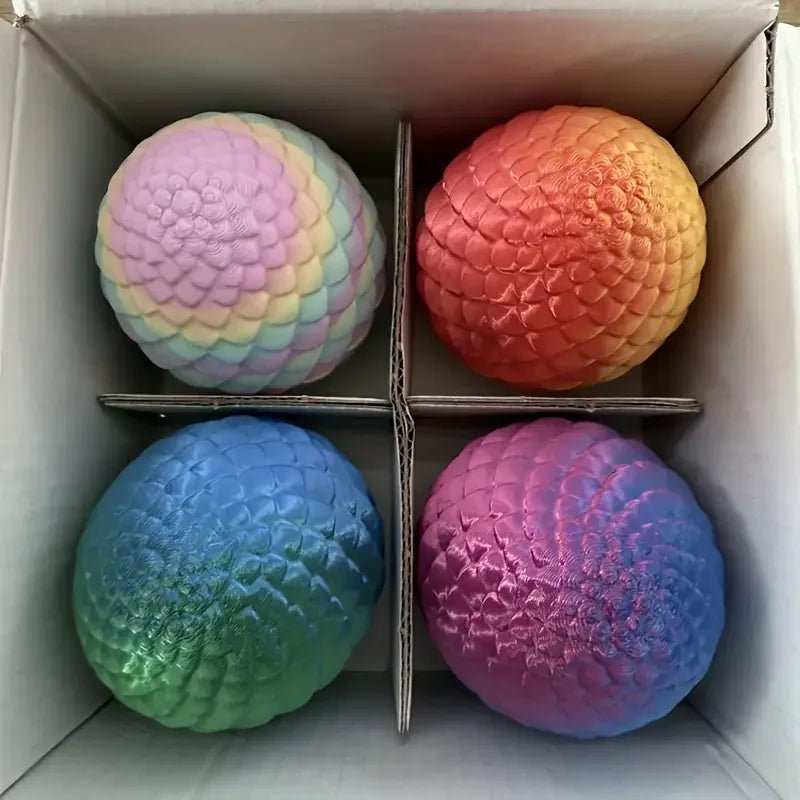 Lot de 4 Œufs Surprise Serpent 3D | Décoration Articulée Colorée - Cadeau d'Anniversaire Créatif Jouet 3D - KAWAII FAVIE