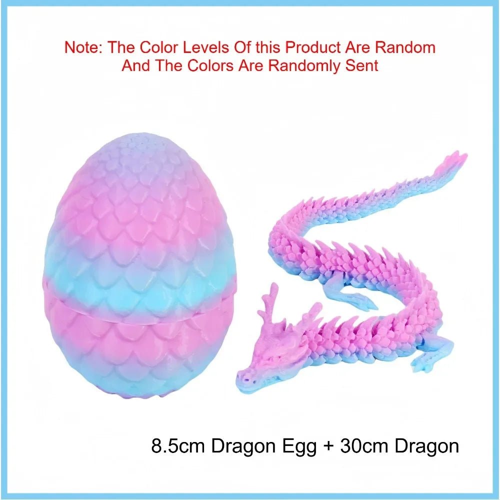 Œuf Surprise Dragon Chinois Shenlong 3D 30cm | Jouet Anti - Stress Articulé avec Œuf - Cadeau Unique Jouet 3D - KAWAII FAVIE