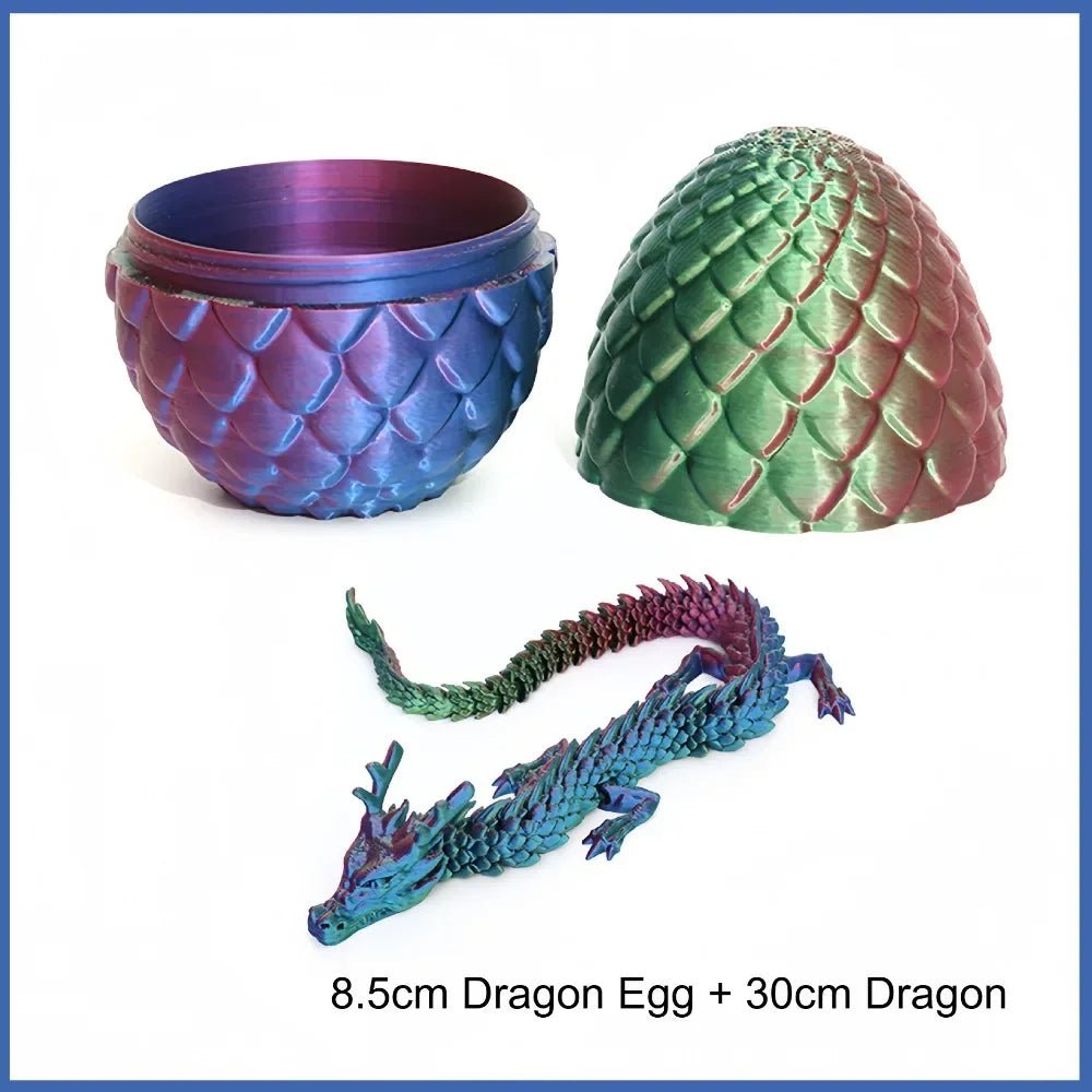 Œuf Surprise Dragon Chinois Shenlong 3D 30cm | Jouet Anti - Stress Articulé avec Œuf - Cadeau Unique Jouet 3D - KAWAII FAVIE
