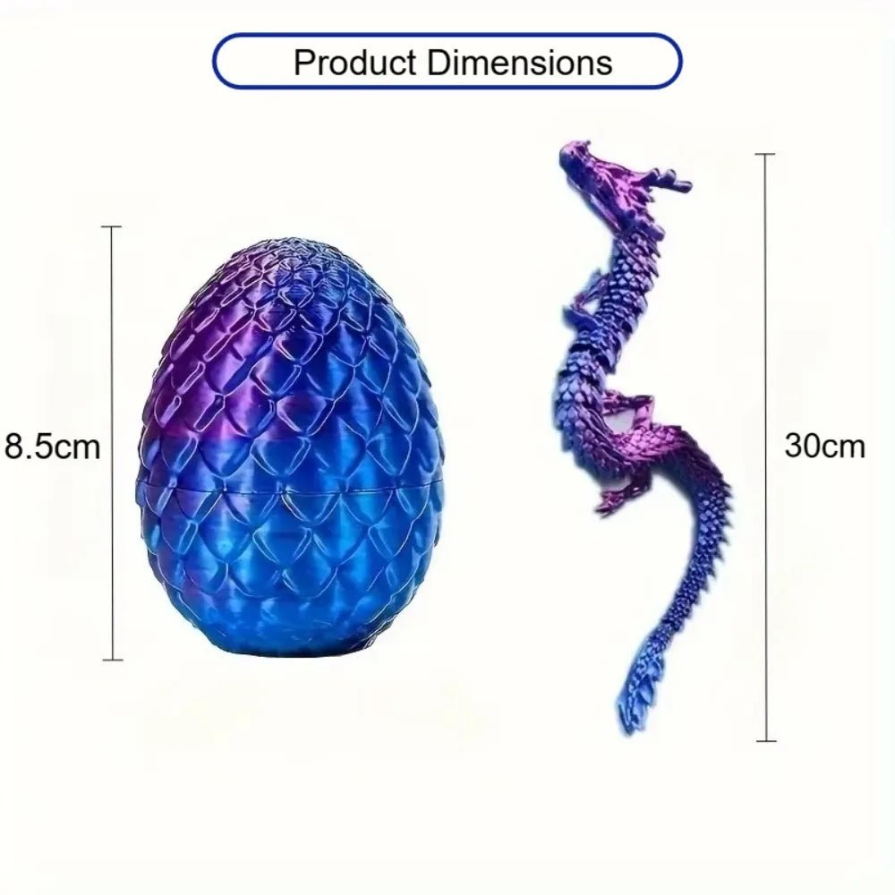 Œuf Surprise Dragon Chinois Shenlong 3D 30cm | Jouet Anti - Stress Articulé avec Œuf - Cadeau Unique Jouet 3D - KAWAII FAVIE