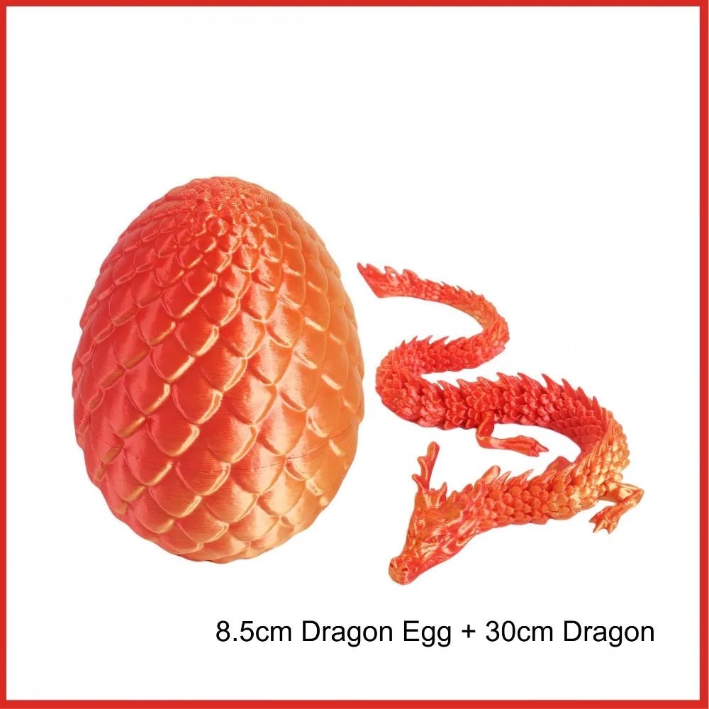 Œuf Surprise Dragon Chinois Shenlong 3D 30cm | Jouet Anti - Stress Articulé avec Œuf - Cadeau Unique Jouet 3D - KAWAII FAVIE