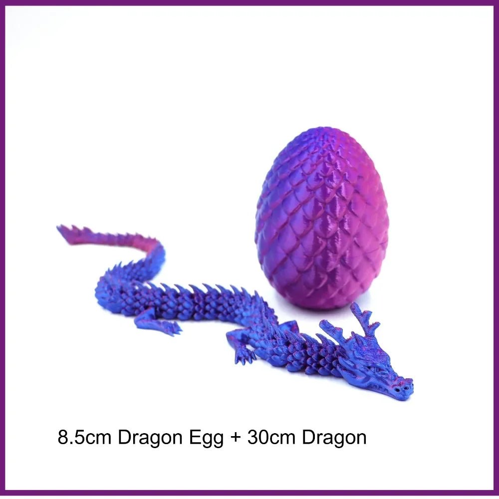 Œuf Surprise Dragon Chinois Shenlong 3D 30cm | Jouet Anti - Stress Articulé avec Œuf - Cadeau Unique Jouet 3D - KAWAII FAVIE
