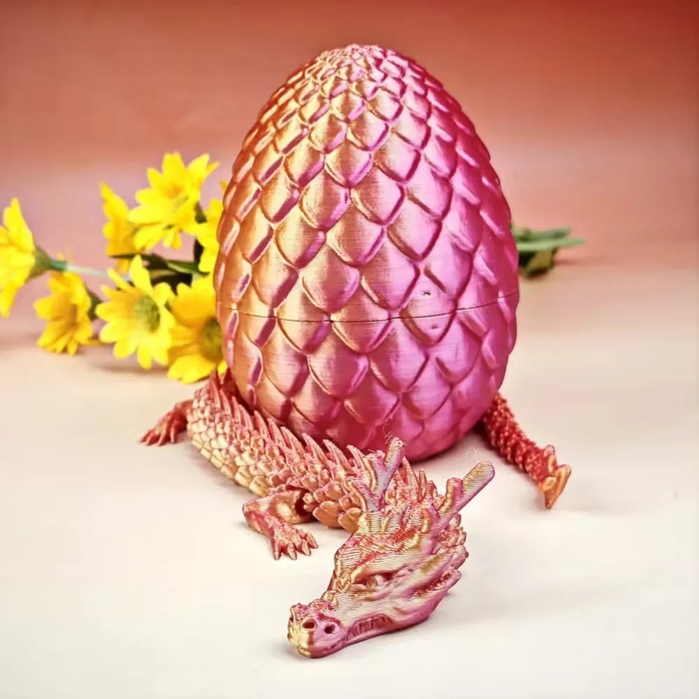 Œuf Surprise Dragon Chinois Shenlong 3D 30cm | Jouet Anti - Stress Articulé avec Œuf - Cadeau Unique Jouet 3D - KAWAII FAVIE