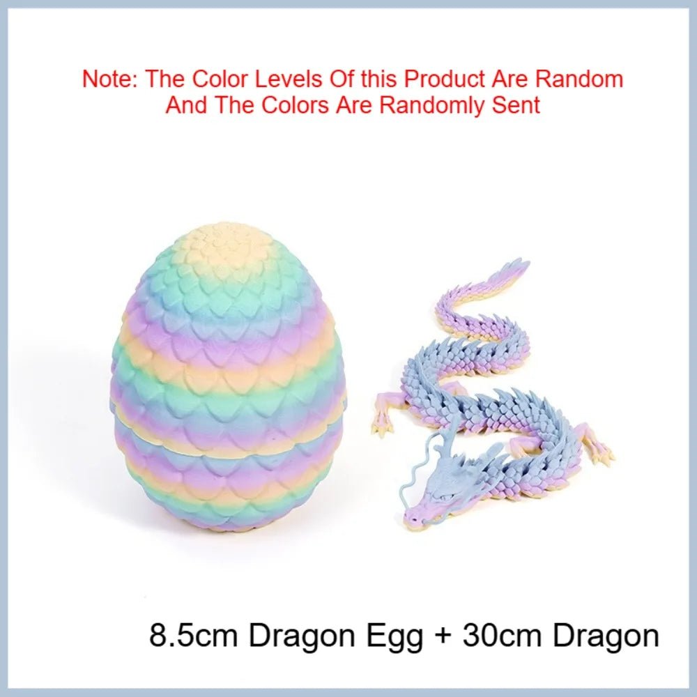 Œuf Surprise Dragon Chinois Shenlong 3D 30cm | Jouet Anti - Stress Articulé avec Œuf - Cadeau Unique Jouet 3D - KAWAII FAVIE