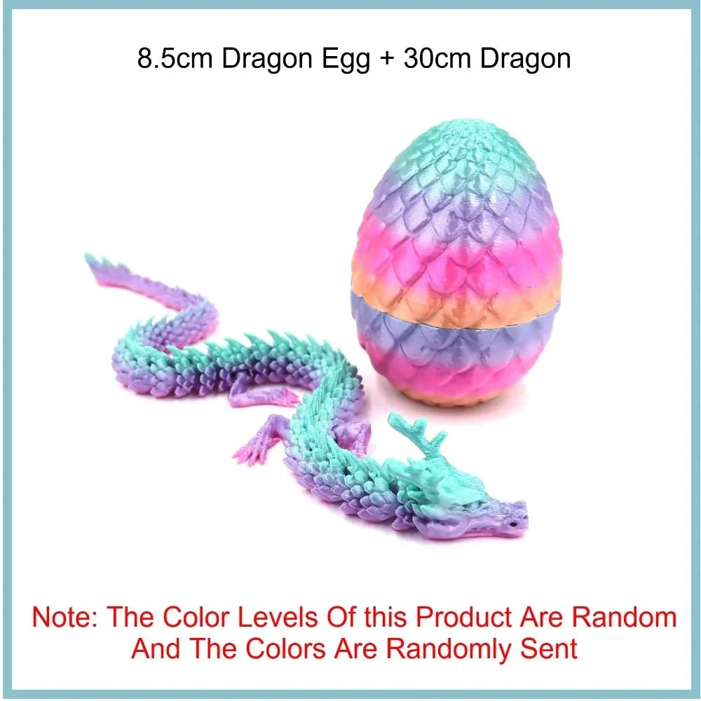 Œuf Surprise Dragon Chinois Shenlong 3D 30cm | Jouet Anti - Stress Articulé avec Œuf - Cadeau Unique Jouet 3D - KAWAII FAVIE