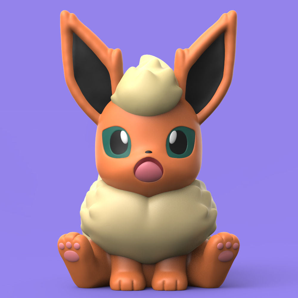 STL-Datei zum Drucken - Komplette Eevee (Pokémon) Familie im niedlichen Stil - 3D-Modell