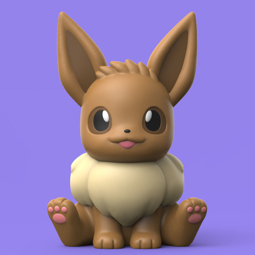 STL-Datei zum Drucken - Komplette Eevee (Pokémon) Familie im niedlichen Stil - 3D-Modell