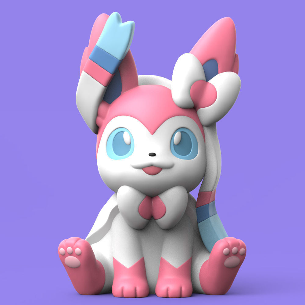 STL-Datei zum Drucken - Komplette Eevee (Pokémon) Familie im niedlichen Stil - 3D-Modell