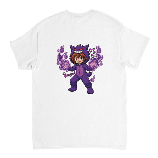 Ruka en Gengar - T-shirt Crewneck Lourd Pokémon | Coton Unisexe Décontracté T-shirt - KAWAII FAVIE