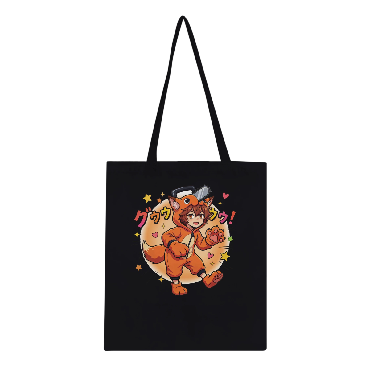 Sac Tote en Coton Ruka en Pochita | Fourre - tout Chainsaw Man 10L Tote Bag - KAWAII FAVIE