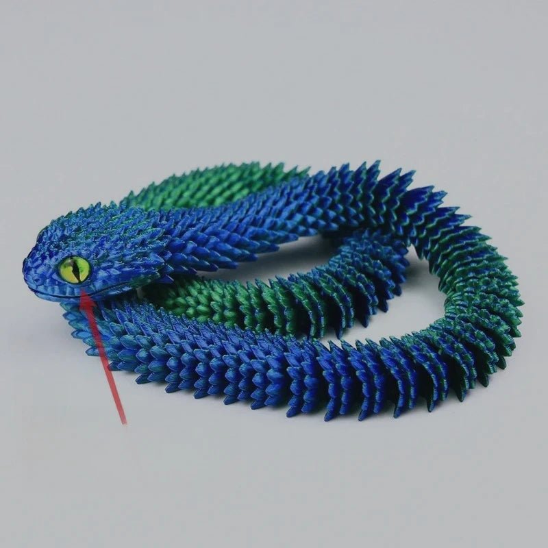 Serpent Articulé Lumineux 60cm | Impression 3D - Décoration d'Intérieur & Cadeau Unique Jouet 3D - KAWAII FAVIE