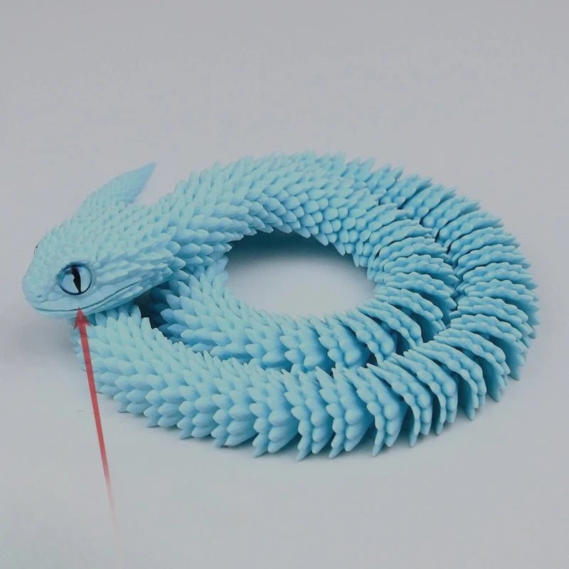 Serpent Articulé Lumineux 60cm | Impression 3D - Décoration d'Intérieur & Cadeau Unique Jouet 3D - KAWAII FAVIE
