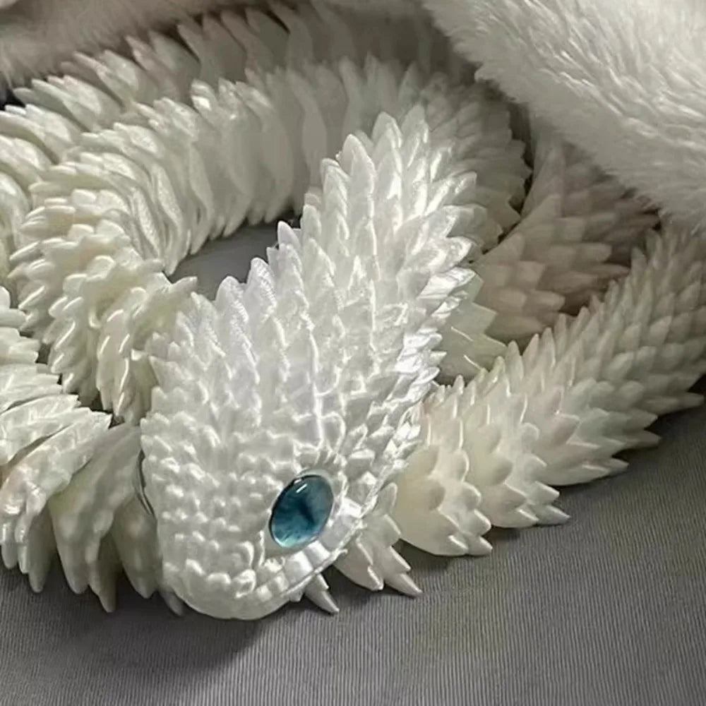 Serpent Articulé Lumineux 60cm | Impression 3D - Décoration d'Intérieur & Cadeau Unique Jouet 3D - KAWAII FAVIE