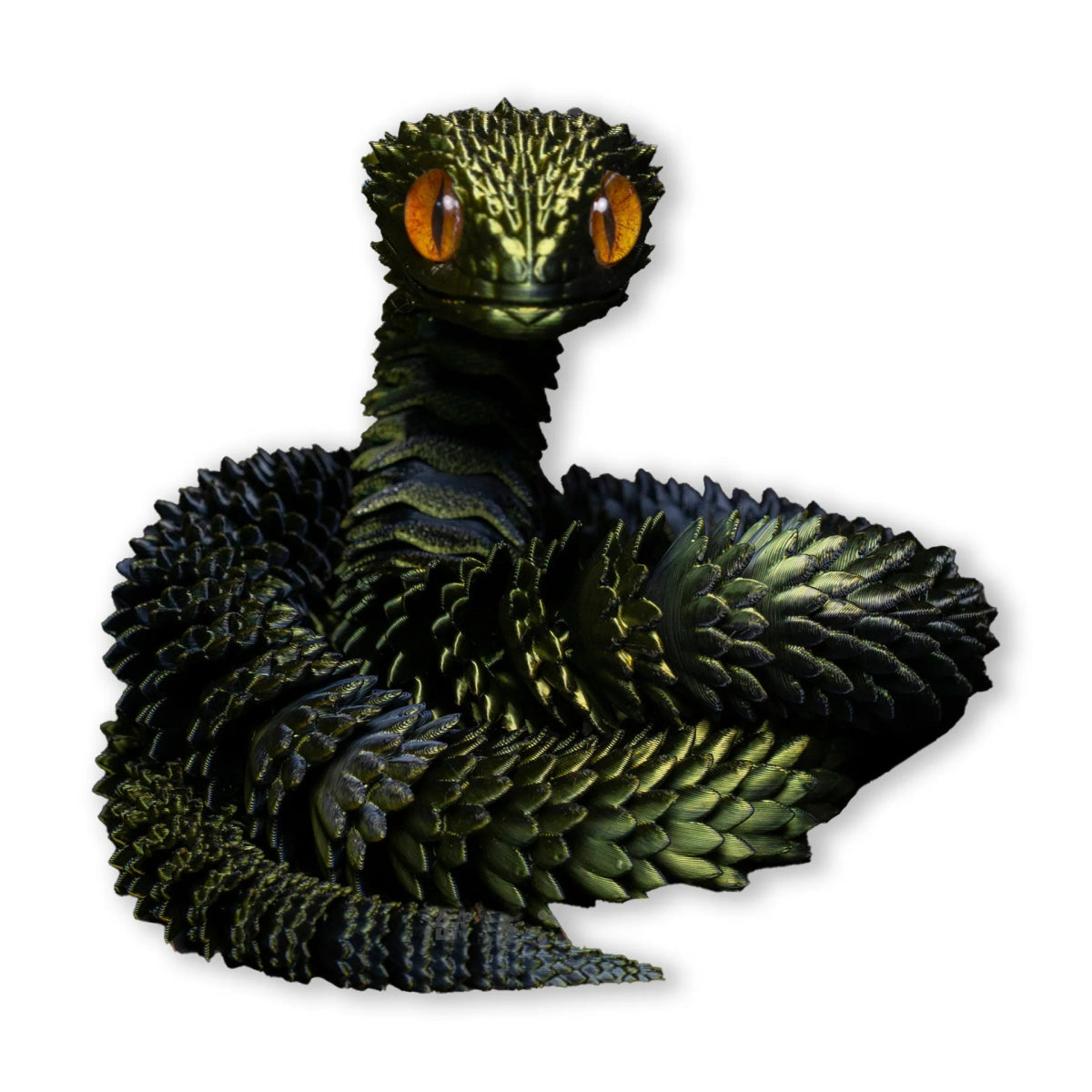 Serpent Articulé Lumineux 60cm | Impression 3D - Décoration d'Intérieur & Cadeau Unique Jouet 3D - KAWAII FAVIE