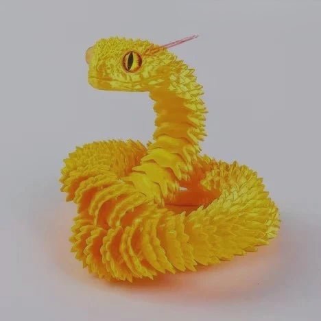 Serpent Articulé Lumineux 60cm | Impression 3D - Décoration d'Intérieur & Cadeau Unique Jouet 3D - KAWAII FAVIE