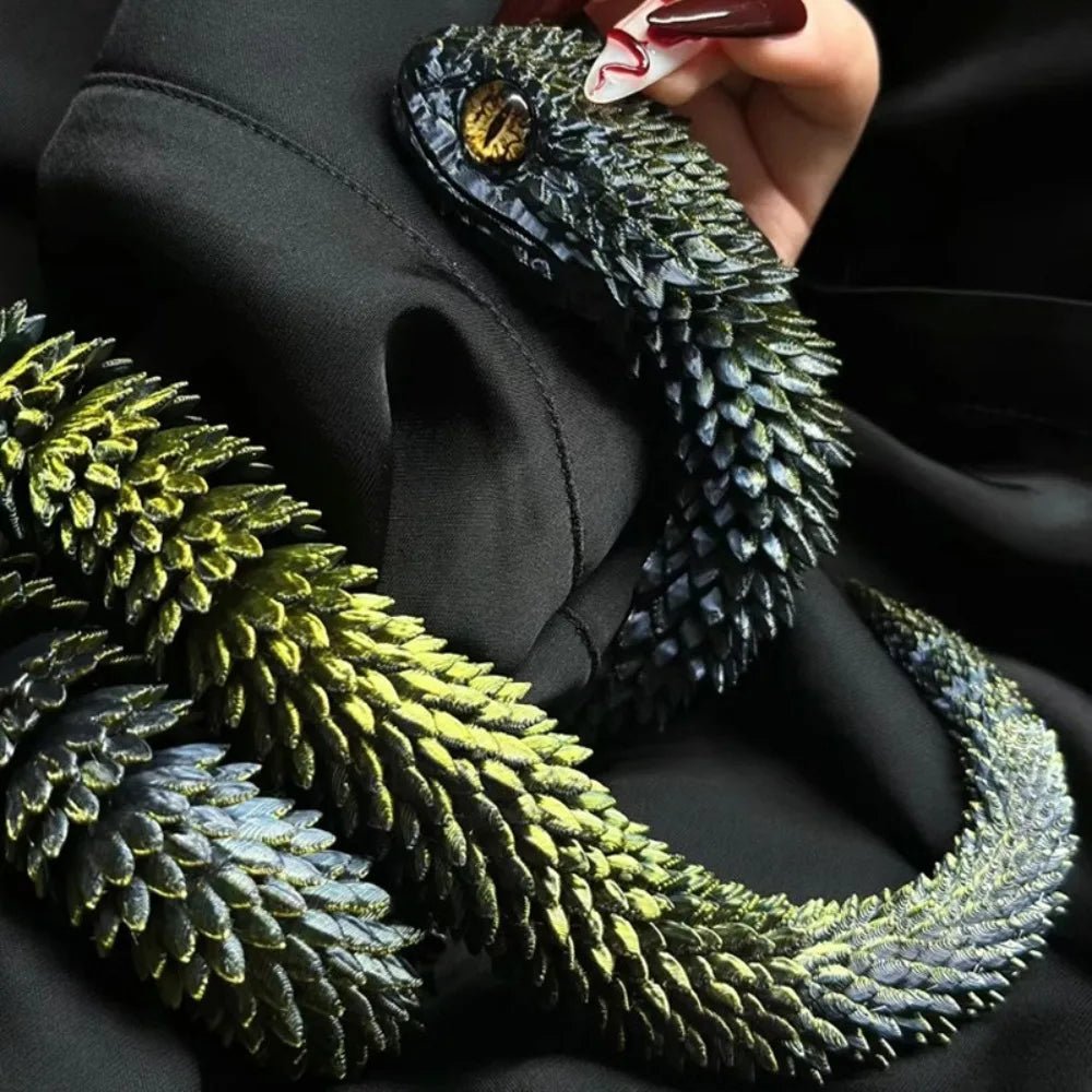 Serpent Articulé Lumineux 60cm | Impression 3D - Décoration d'Intérieur & Cadeau Unique Jouet 3D - KAWAII FAVIE