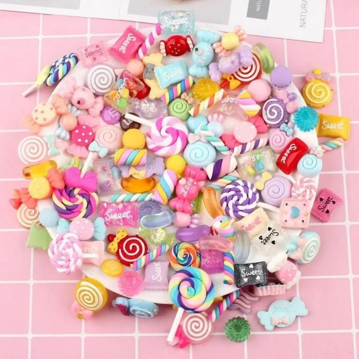 Set de 30 Charmes Slime Bonbon en Résine | Accessoires DIY Loisirs Créatifs - Collection Décoration KAWAHIP Charms - KAWAII FAVIE
