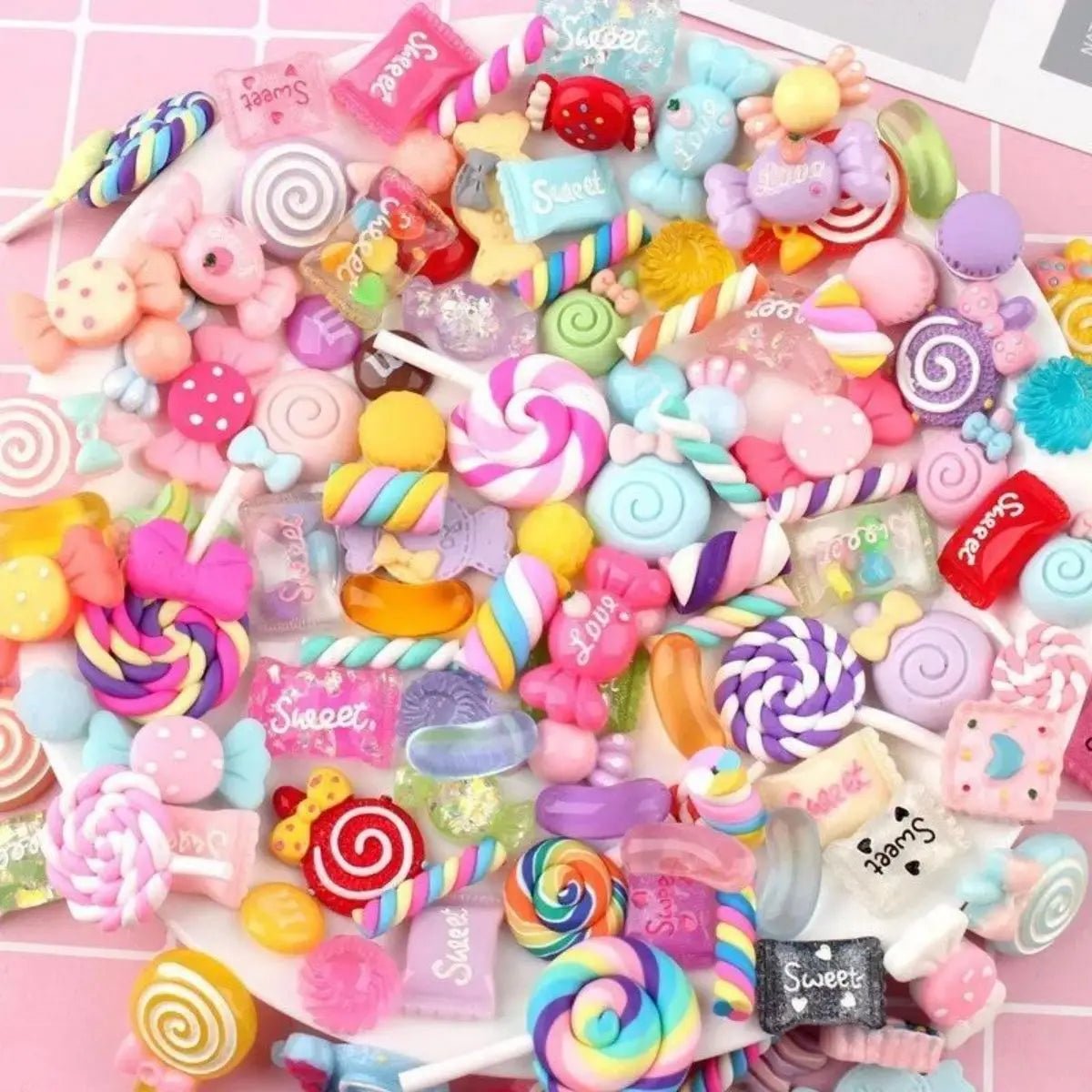 Set de 30 Charmes Slime Bonbon en Résine | Accessoires DIY Loisirs Créatifs - Collection Décoration KAWAHIP Charms - KAWAII FAVIE