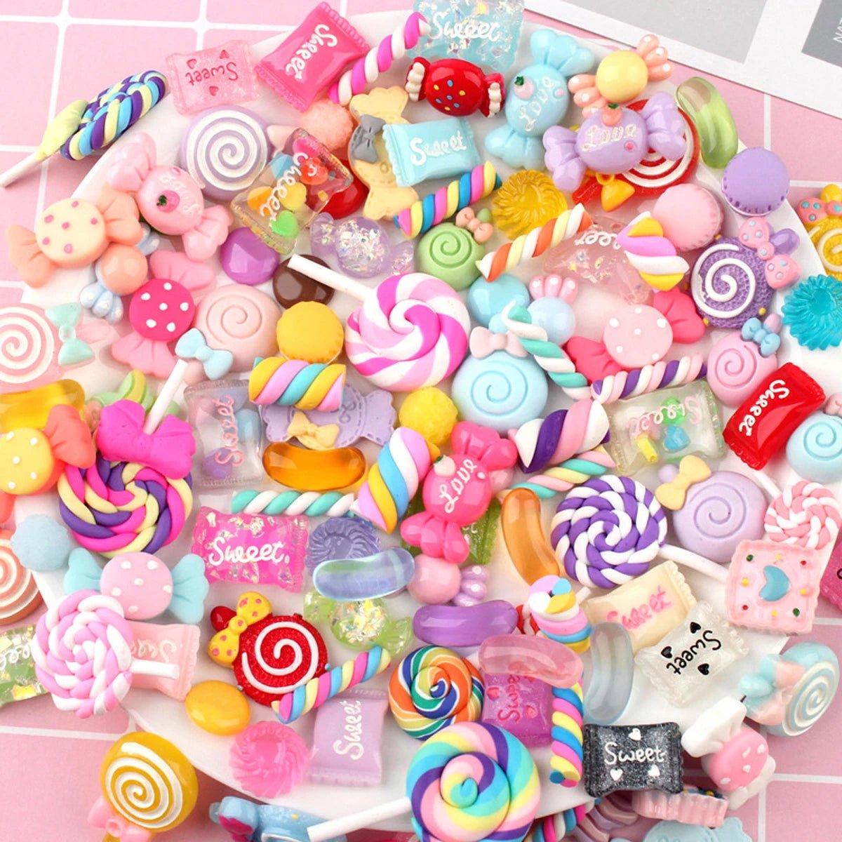 Set de 30 Charmes Slime Bonbon en Résine | Accessoires DIY Loisirs Créatifs - Collection Décoration KAWAHIP Charms - KAWAII FAVIE