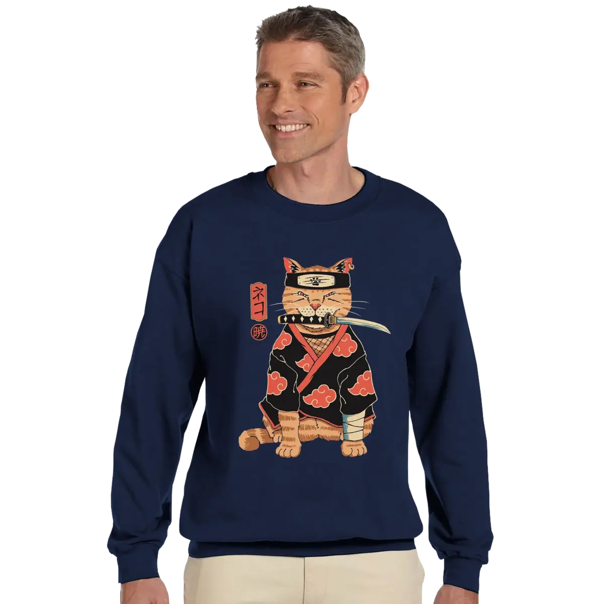 Sweat à capuche « Chat Ninja Akatsuki » - Design Graphique Unique & Audacieux - Design Collector Naruto - KAWAII FAVIE