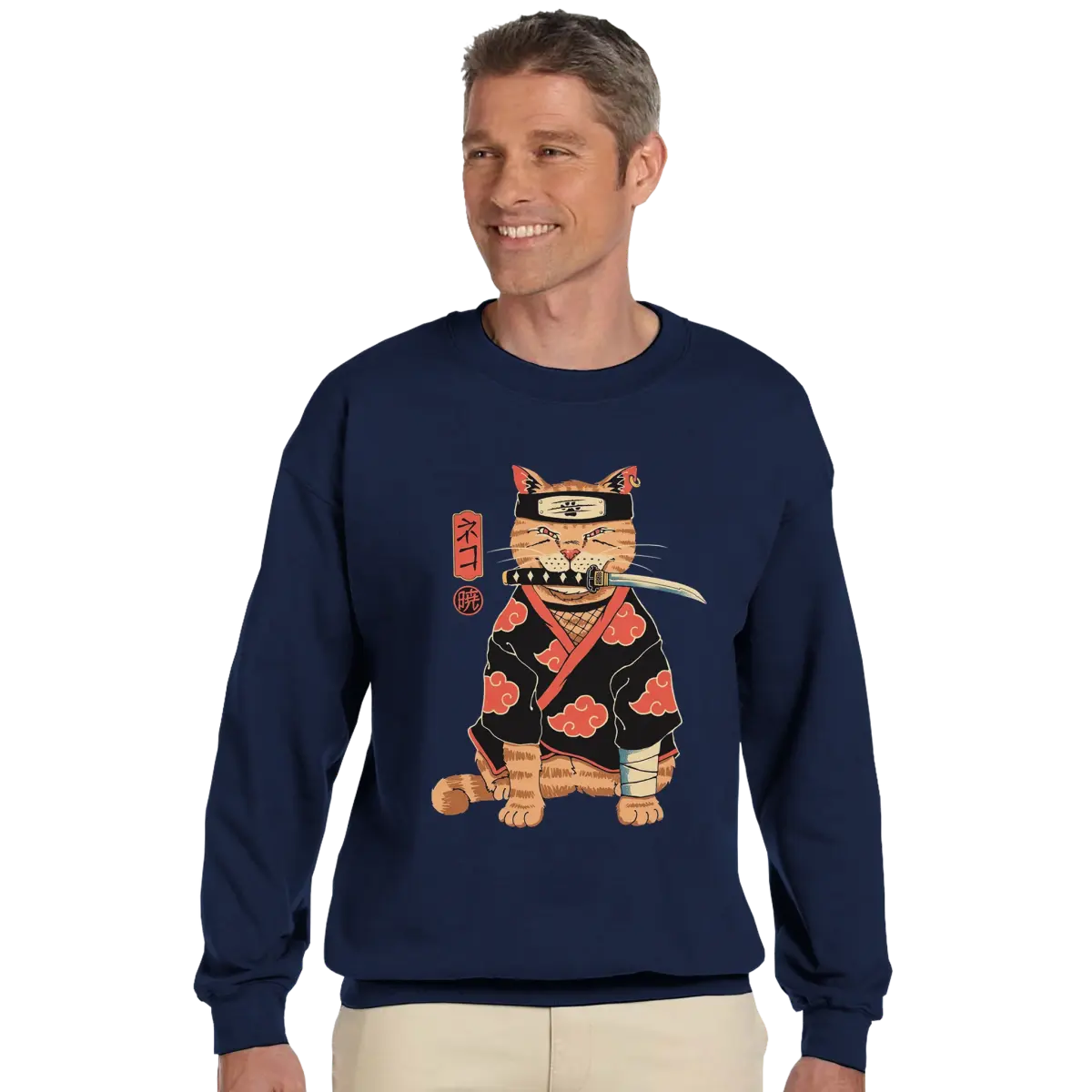 Sweat à capuche « Chat Ninja Akatsuki » - Design Graphique Unique & Audacieux - Design Collector Naruto - KAWAII FAVIE