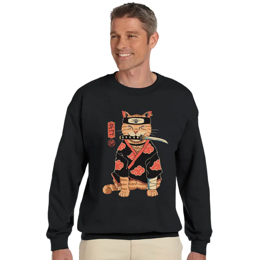 Sweat à capuche « Chat Ninja Akatsuki » - Design Graphique Unique & Audacieux - Design Collector Naruto - KAWAII FAVIE