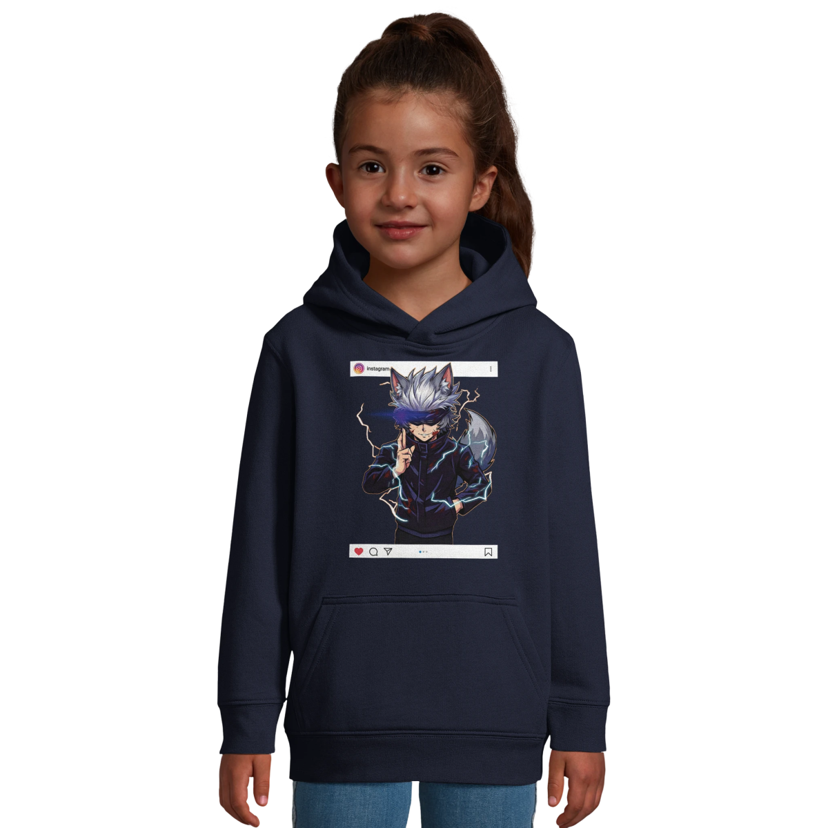 Sweat à Capuche Enfant Éco - responsable | Ruka Cos Gojo (Jujutsu Kaisen) Sweat-shirt - KAWAII FAVIE