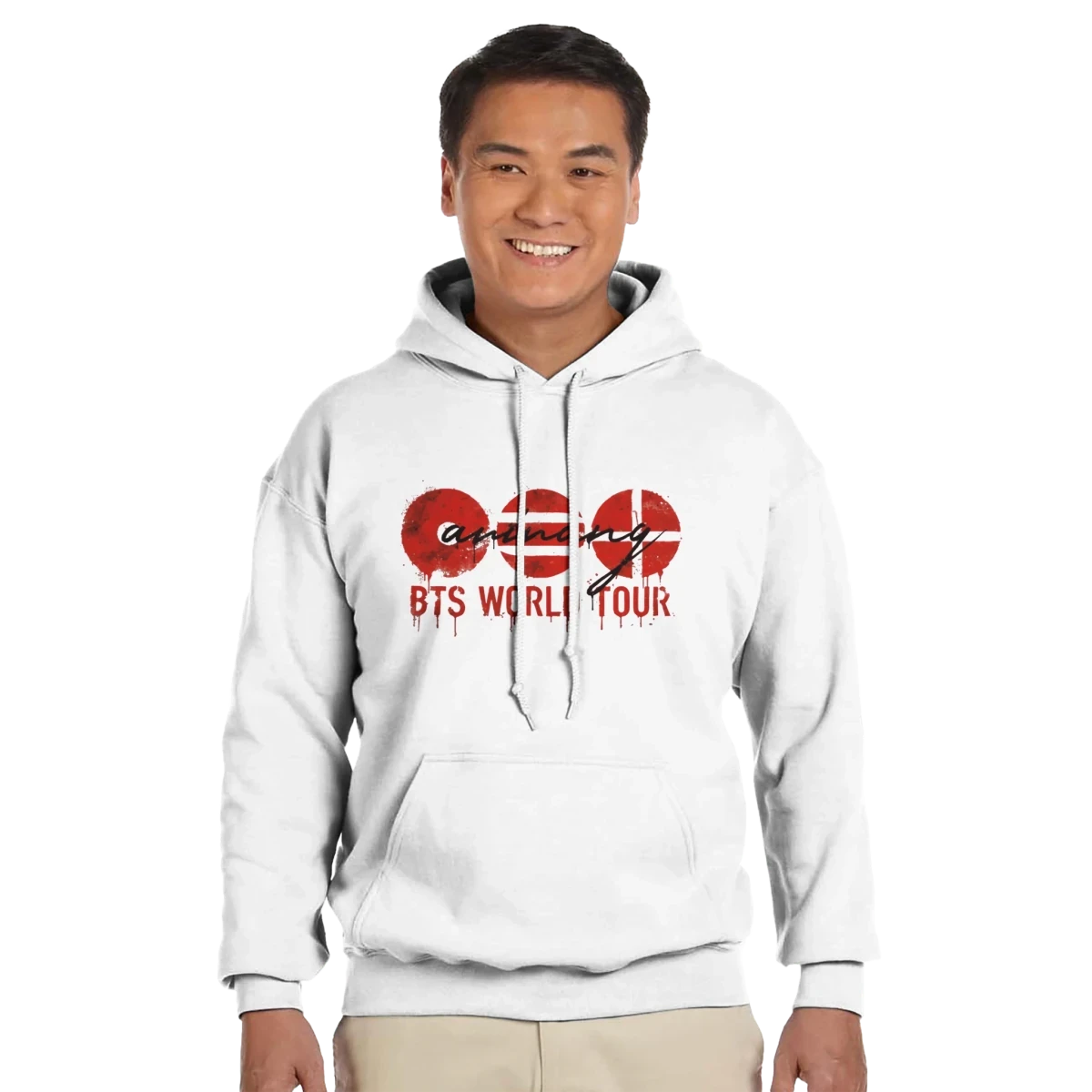 Sweat à Capuche Kpop Officiel BTS World Tour | Design « Love Yourself » avec Logo Rouge - Unisexe pour ARMY