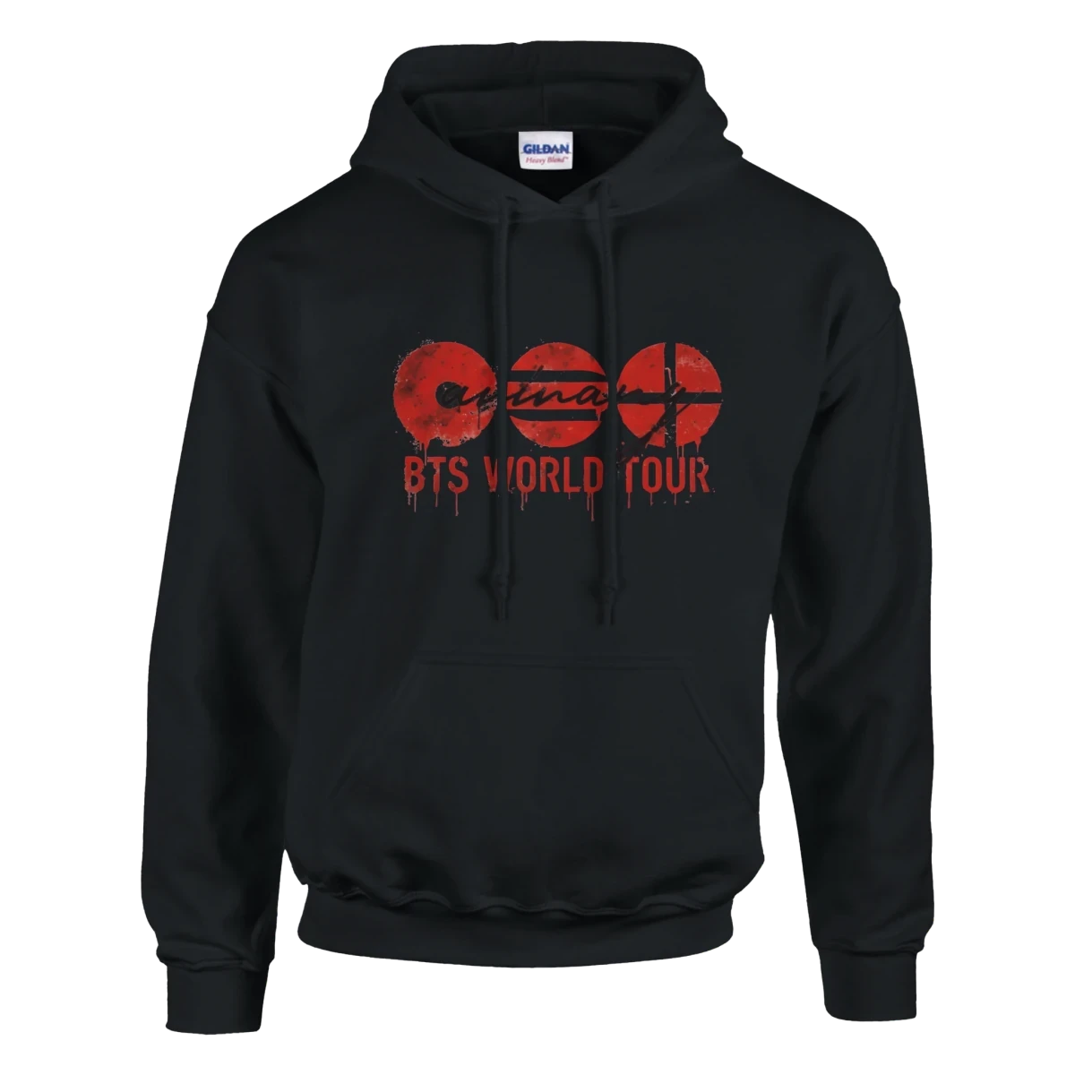 Sweat à Capuche Kpop Officiel BTS World Tour | Design « Love Yourself » avec Logo Rouge - Unisexe pour ARMY