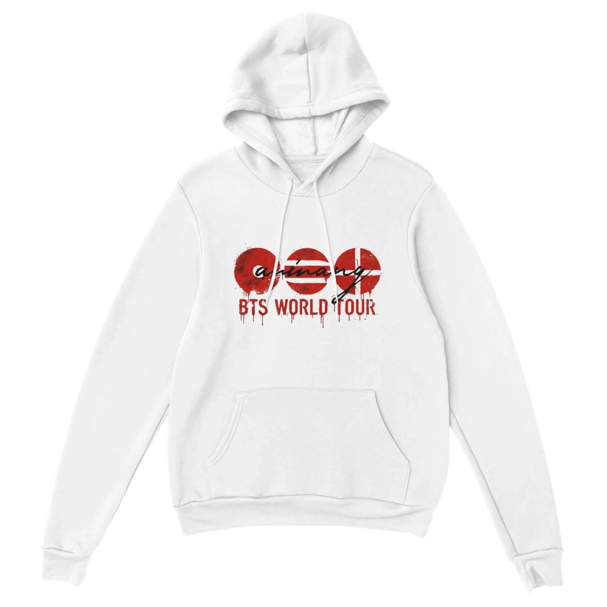 Sweat à Capuche Kpop Officiel BTS World Tour | Design « Love Yourself » avec Logo Rouge - Unisexe pour ARMY