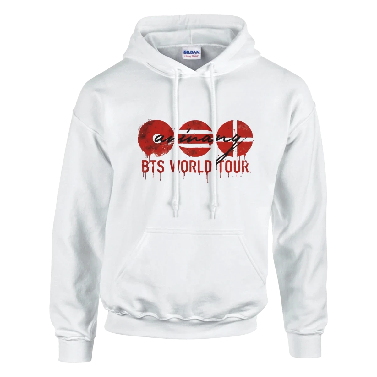 Sweat à Capuche Kpop Officiel BTS World Tour | Design « Love Yourself » avec Logo Rouge - Unisexe pour ARMY