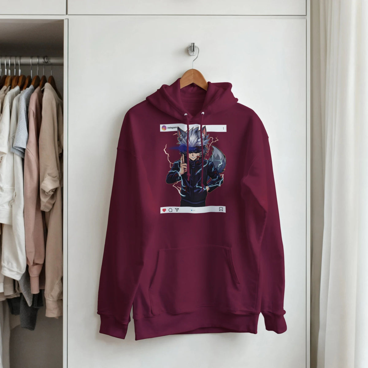 Sweat à Capuche Unisexe Ruka Cos Gojo Pleine Puissance | Jujutsu Kaisen - Style Instagram Sweat - KAWAII FAVIE