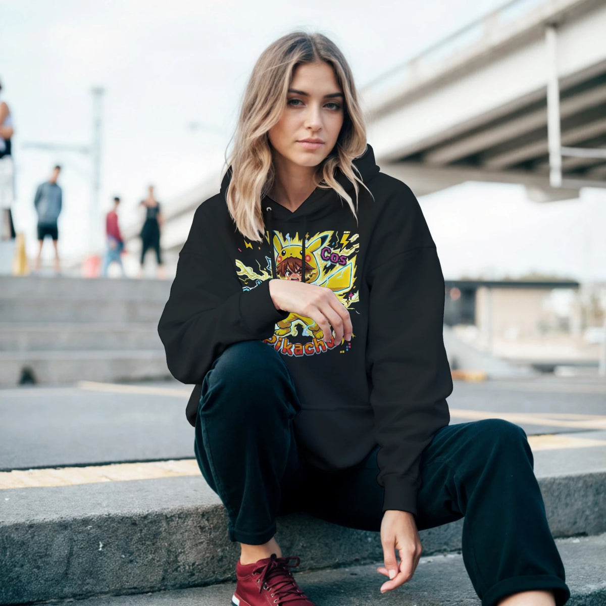 Sweat à Capuche Unisexe - Ruka en Pikachu Full Power Final | Pokémon Sweat-shirt - KAWAII FAVIE