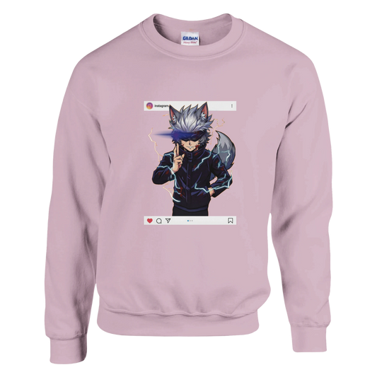 Sweat-shirt à col rond | Ruka Cos Gojo Pleine Puissance | Jujutsu Kaisen - Style Instagram Sweat-shirt - KAWAII FAVIE
