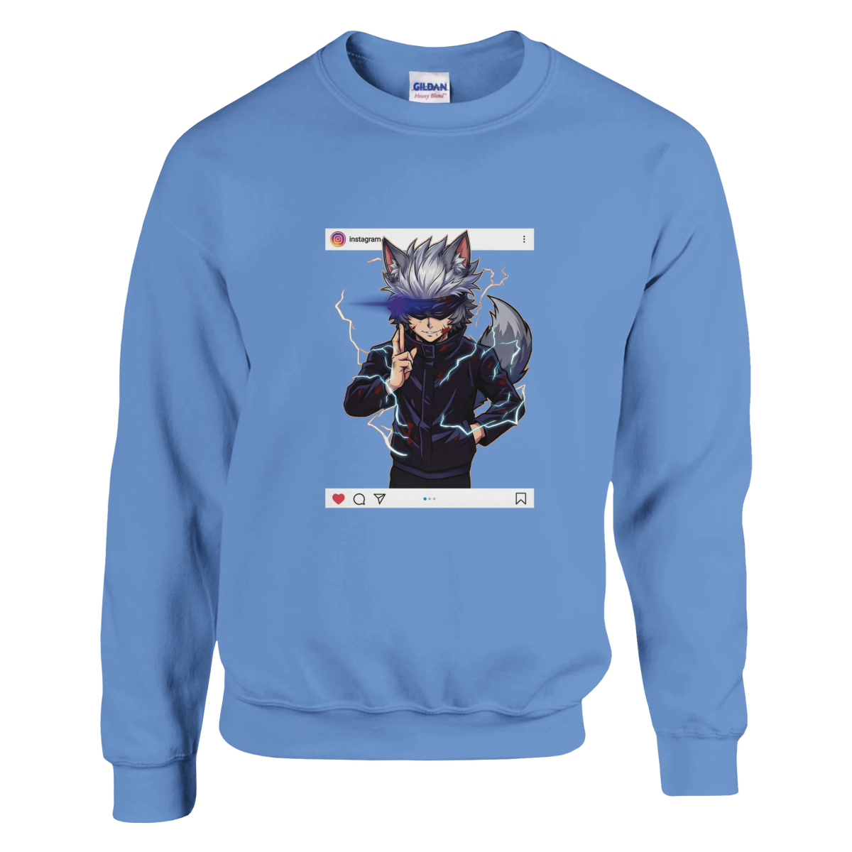 Sweat-shirt à col rond | Ruka Cos Gojo Pleine Puissance | Jujutsu Kaisen - Style Instagram Sweat-shirt - KAWAII FAVIE
