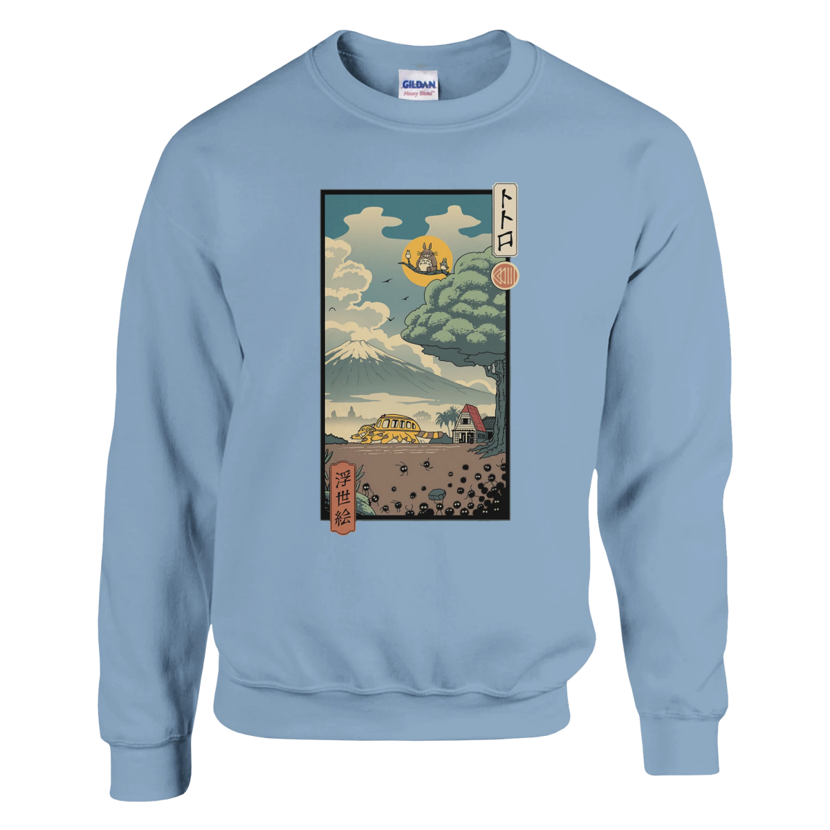Sweat-shirt à Col Rond Unisexe Classique | Totoro - Estampe Ukiyo - e Japonaise Exclusive Sweat-shirt - KAWAII FAVIE