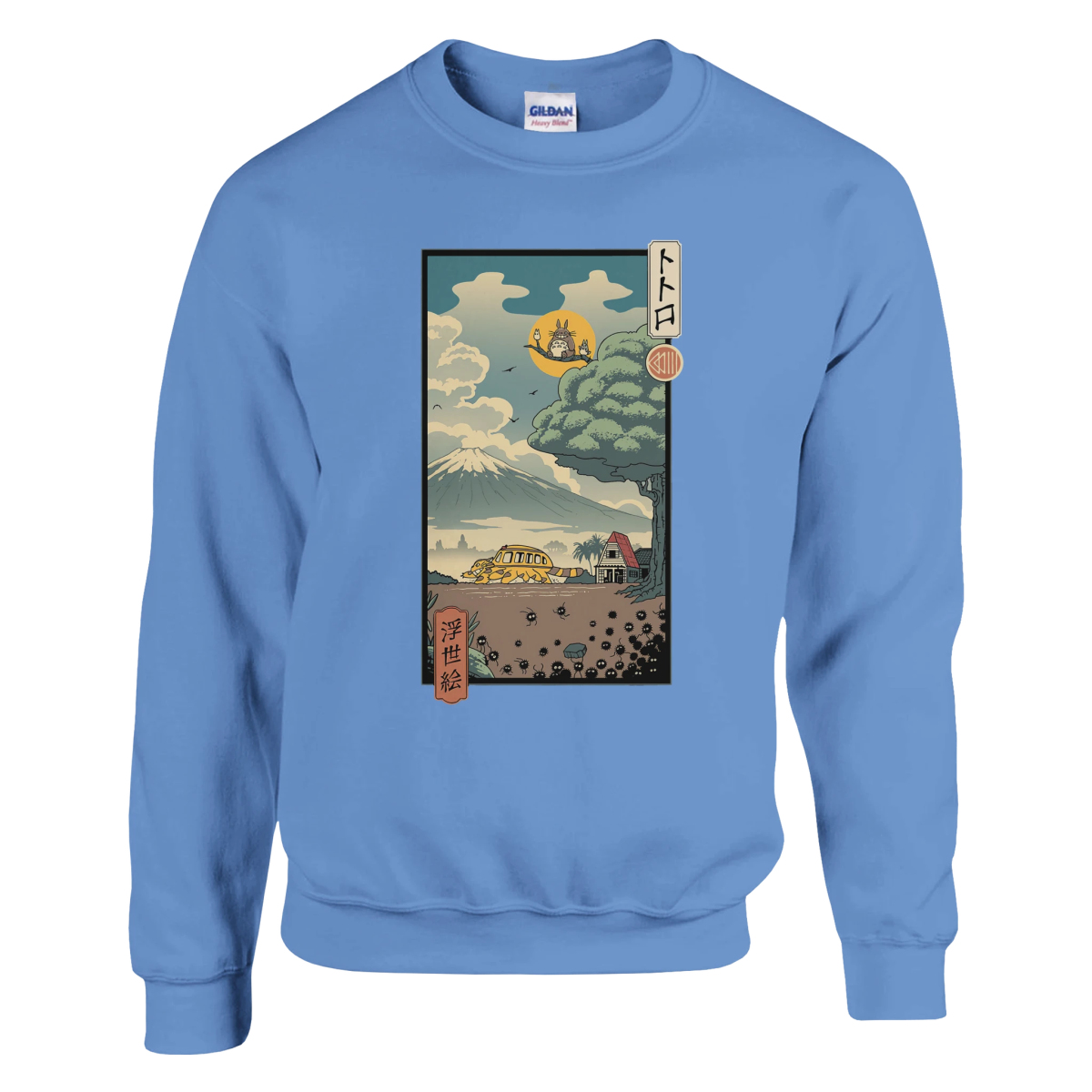 Sweat-shirt à Col Rond Unisexe Classique | Totoro - Estampe Ukiyo - e Japonaise Exclusive Sweat-shirt - KAWAII FAVIE