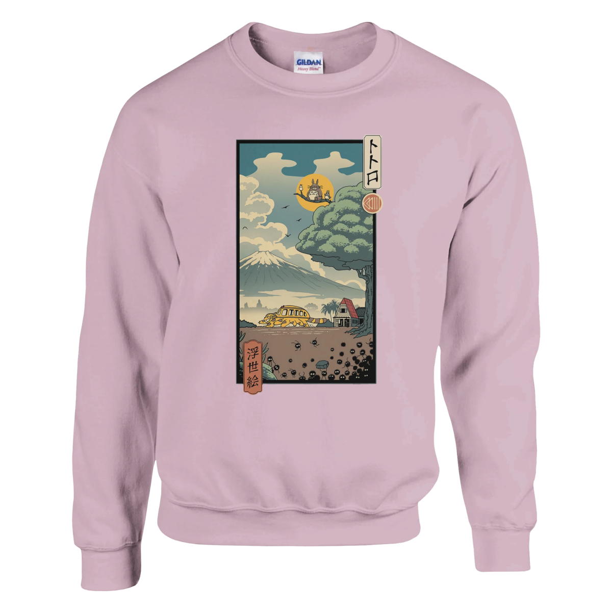 Sweat-shirt à Col Rond Unisexe Classique | Totoro - Estampe Ukiyo - e Japonaise Exclusive Sweat-shirt - KAWAII FAVIE