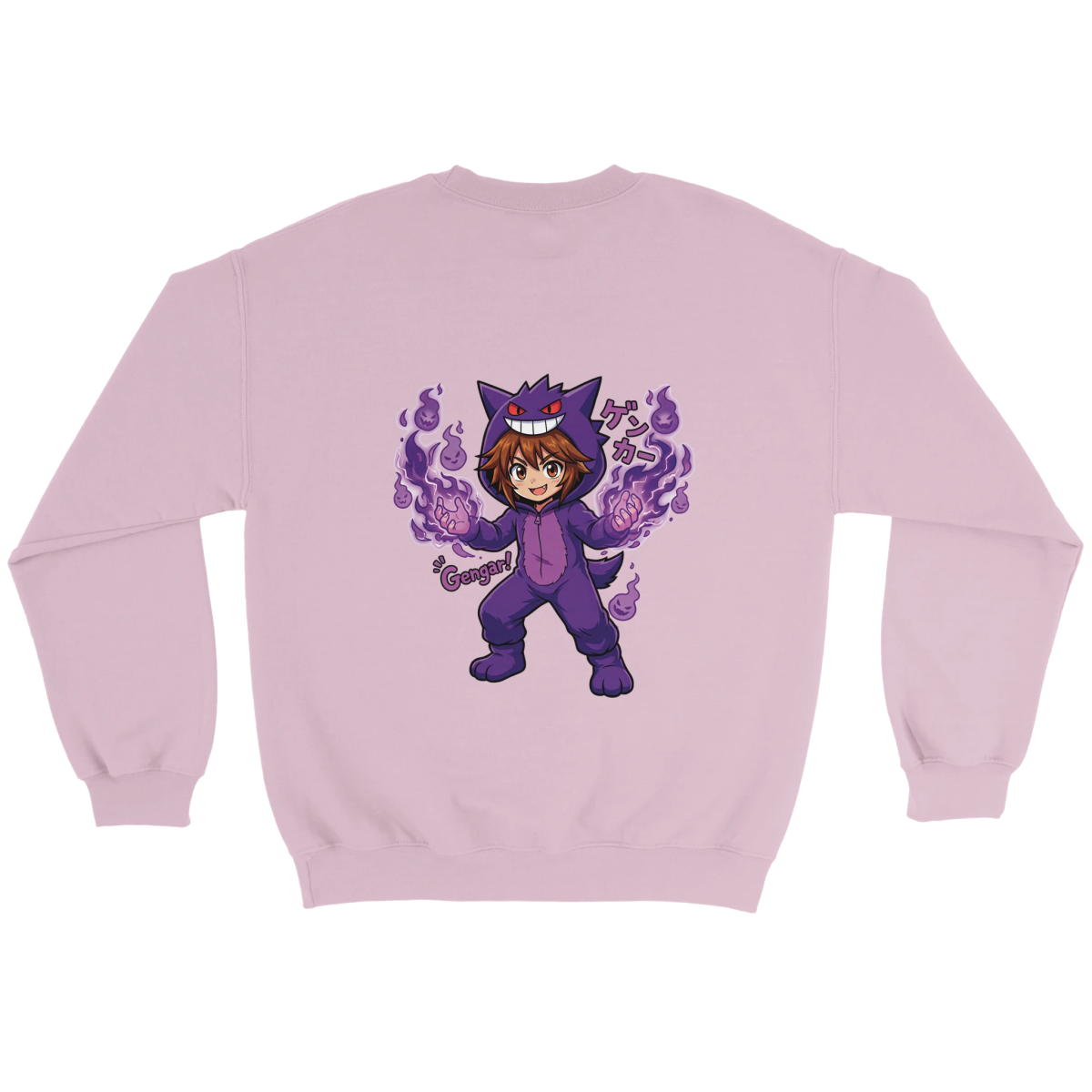 Sweat-shirt Crewneck Unisexe Classique - Ruka en Costume de Gengar | Pokémon Sweat-shirt - KAWAII FAVIE