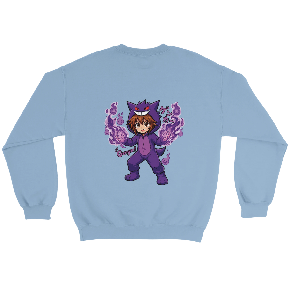 Sweat-shirt Crewneck Unisexe Classique - Ruka en Costume de Gengar | Pokémon Sweat-shirt - KAWAII FAVIE