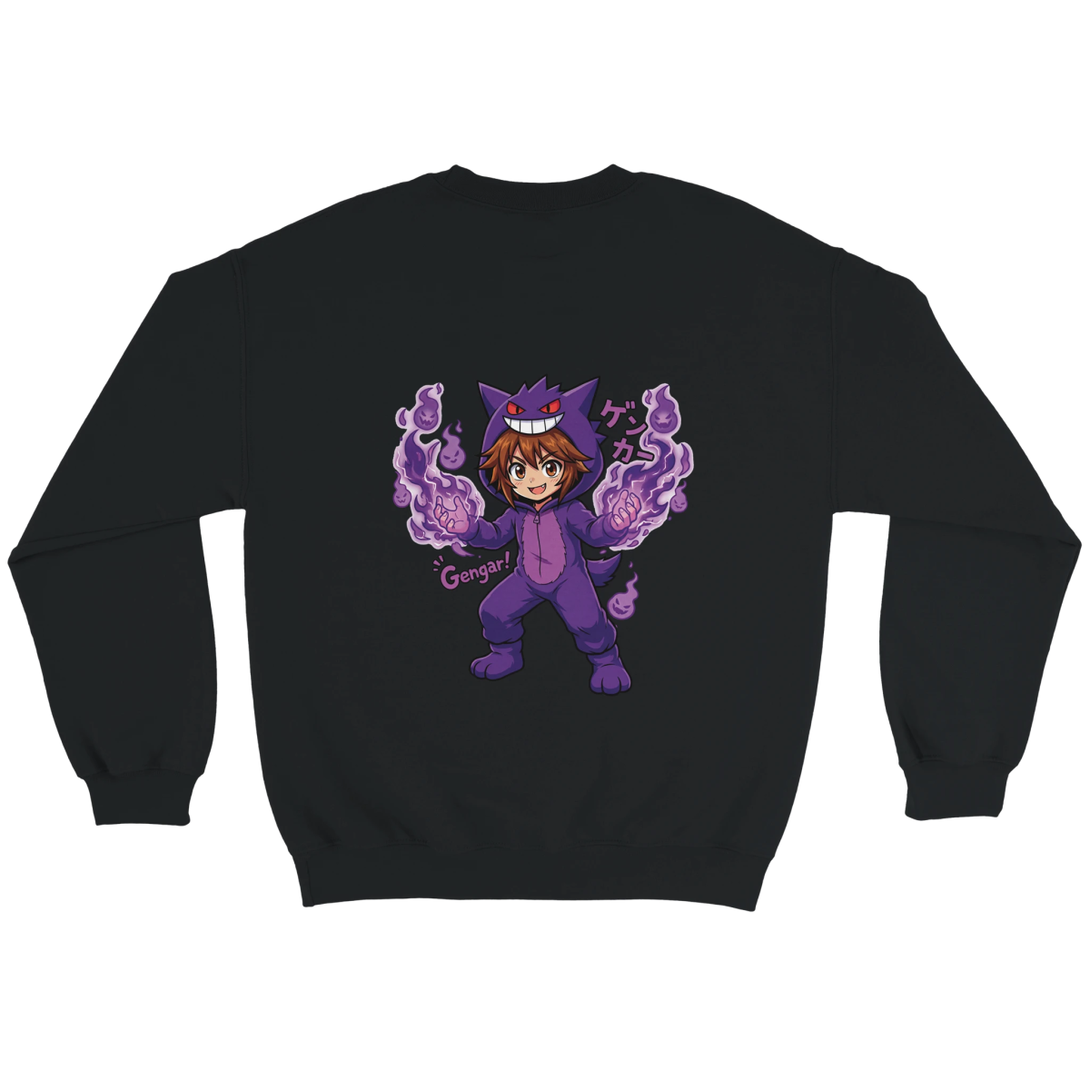 Sweat-shirt Crewneck Unisexe Classique - Ruka en Costume de Gengar | Pokémon Sweat-shirt - KAWAII FAVIE