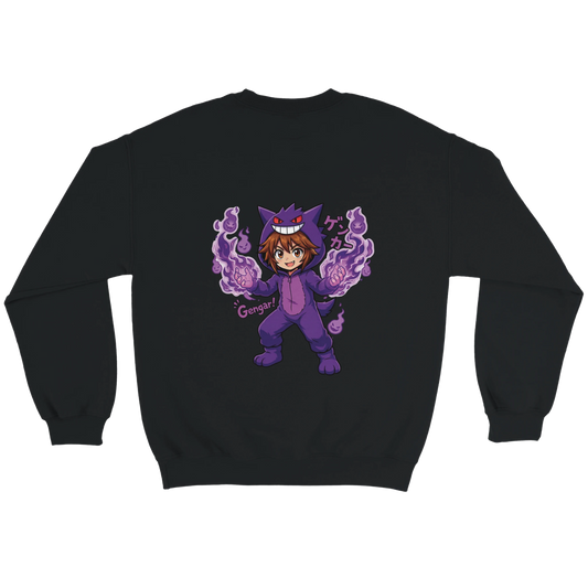 Sweat-shirt Crewneck Unisexe Classique - Ruka en Costume de Gengar | Pokémon Sweat-shirt - KAWAII FAVIE